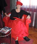 rotes Kleid
